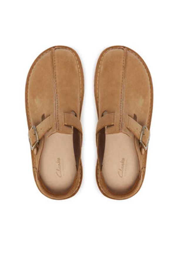 Clarks Klapki Solsbury Mule. 26184168 Brązowy. Kolor: brązowy. Materiał: zamsz, skóra