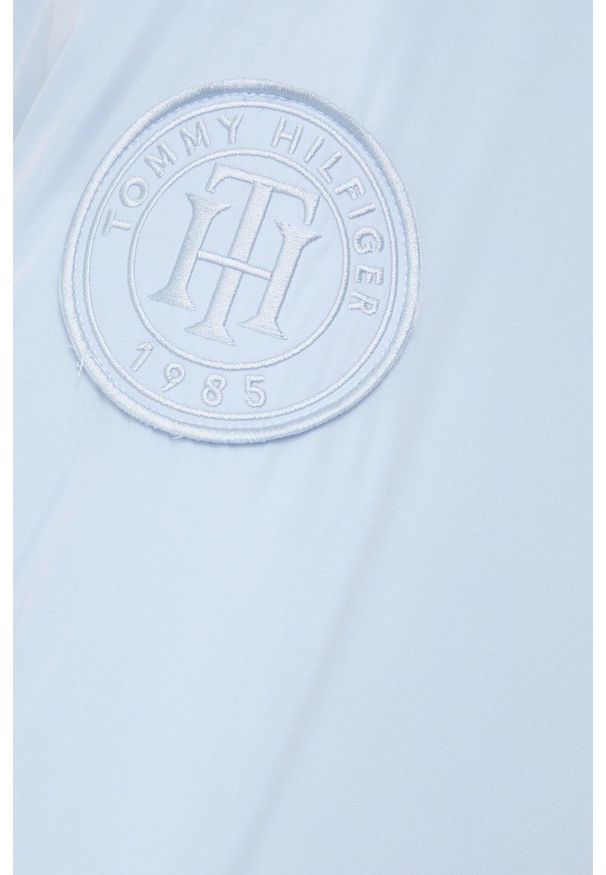 TOMMY HILFIGER - Tommy Hilfiger Kurtka puchowa damska zimowa. Okazja: na co dzień. Kolor: niebieski. Materiał: puch. Długość rękawa: raglanowy rękaw. Sezon: zima. Styl: casual