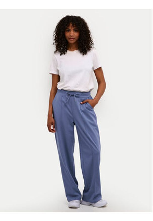 Kaffe Spodnie materiałowe Jenny 10508621 Niebieski Relaxed Fit. Kolor: niebieski. Materiał: syntetyk