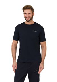 Armani Exchange - ARMANI EXCHANGE Granatowy męski t-shirt, Rozmiar S. Kolor: niebieski #5