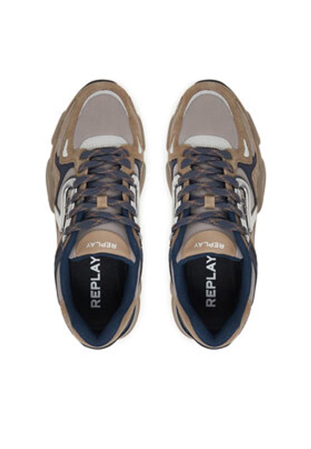Replay - REPLAY Sneakersy GMS9M .000.C0018T Granatowy. Kolor: niebieski. Materiał: materiał