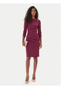 Rinascimento Sukienka koktajlowa CFC0126154003 Bordowy Slim Fit. Kolor: czerwony. Materiał: syntetyk. Styl: wizytowy