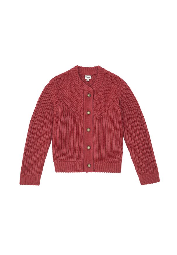 Wrangler - DAMSKI SWETER WRANGLER WESTERN CARDIGAN EARTH RED 112370797
