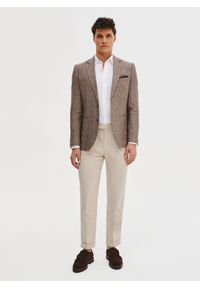 Pako Lorente - PAKO LORENTE - Marynarka męska z lnem w prążek. Materiał: len. Wzór: prążki. Sezon: wiosna #5