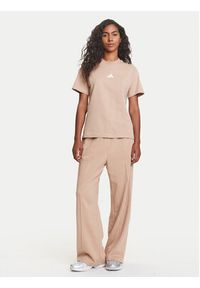 Adidas - adidas T-Shirt Essentials 3-Stripes JX7616 Beżowy Regular Fit. Kolor: beżowy. Materiał: bawełna #3