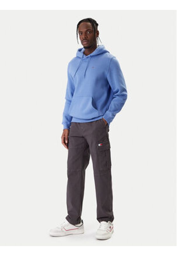 Tommy Jeans Bluza DM0DM20742 Niebieski Relaxed Fit. Kolor: niebieski. Materiał: bawełna