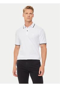 BOSS - Boss Polo Passertip 50507699 Biały Slim Fit. Typ kołnierza: polo. Kolor: biały. Materiał: bawełna