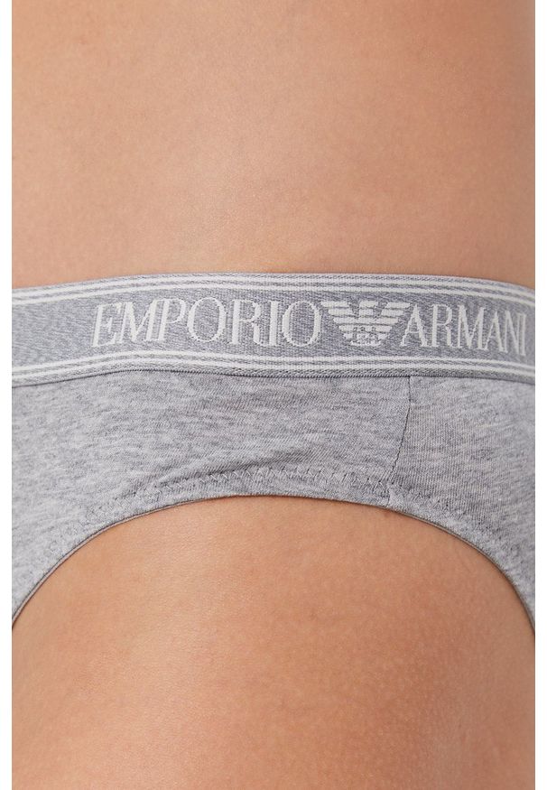 Emporio Armani Underwear Figi kolor szary. Kolor: szary. Materiał: materiał, dzianina. Wzór: gładki