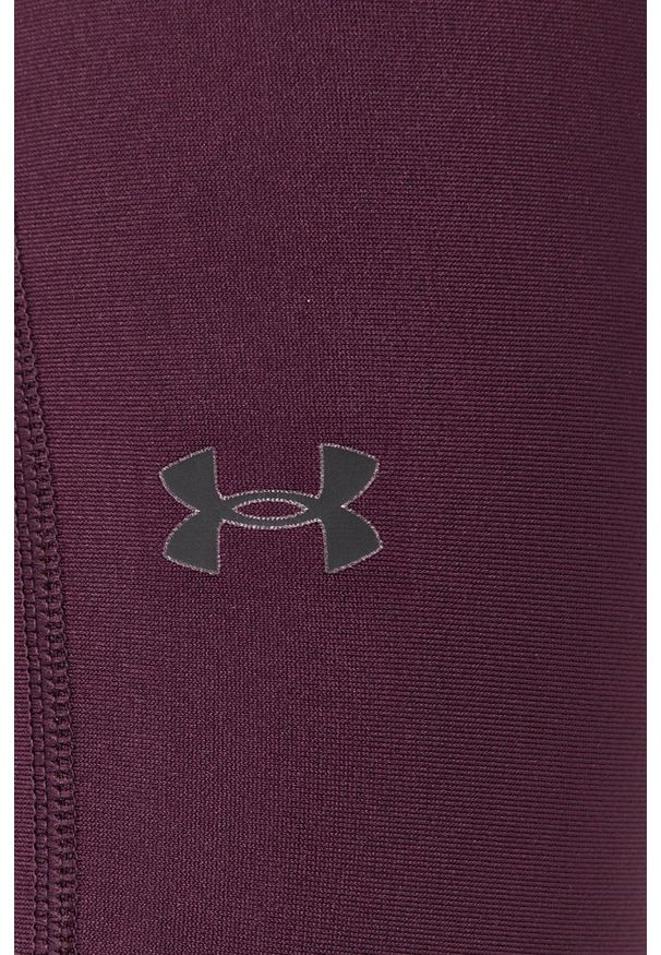 Under Armour - Legginsy. Stan: podwyższony. Kolor: fioletowy. Materiał: tkanina, dzianina, skóra. Wzór: gładki
