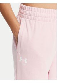 Under Armour Spodnie dresowe Ua Rival 1382735 Różowy Loose Fit. Kolor: różowy. Materiał: bawełna #4