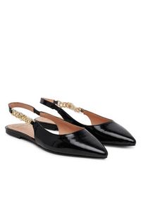 Love Moschino - LOVE MOSCHINO Baleriny JA11041G0MIH0000 Czarny. Kolor: czarny. Materiał: skóra #5