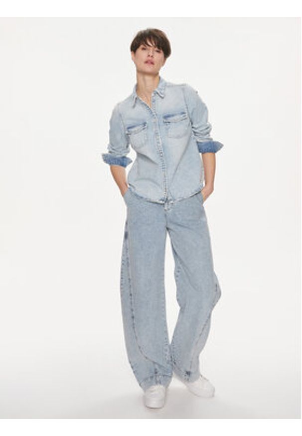 Vero Moda Koszula jeansowa Annalise 10302480 Niebieski Regular Fit. Kolor: niebieski. Materiał: bawełna