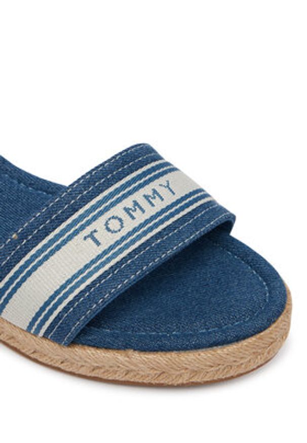 TOMMY HILFIGER - Tommy Hilfiger Espadryle Mid Wedge Espad Webbing FW0FW09230 Niebieski. Kolor: niebieski. Materiał: materiał