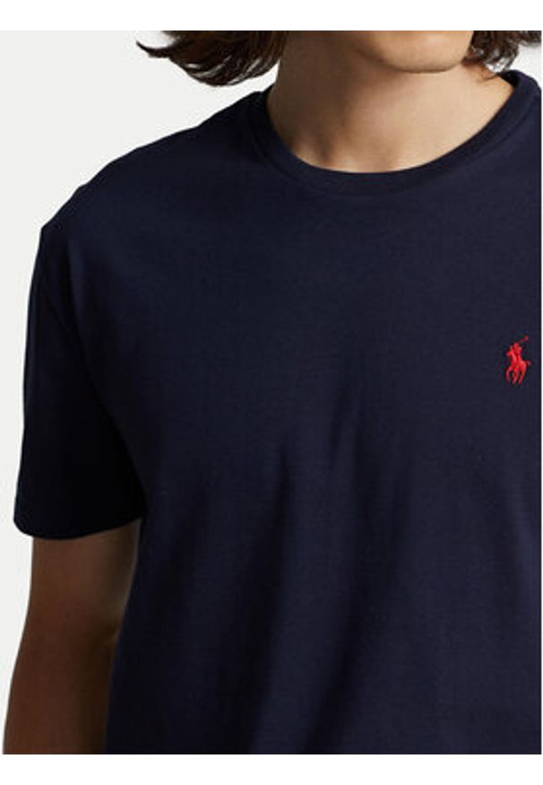 Polo Ralph Lauren T-Shirt Bsr 710680785 Granatowy Custom Slim Fit. Typ kołnierza: polo. Kolor: niebieski. Materiał: bawełna