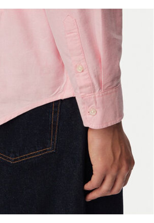 Tommy Jeans Koszula Oxford DM0DM21298 Różowy jasny Regular Fit. Kolor: różowy. Materiał: bawełna