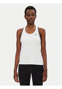 Under Armour Top Tech Knockout 1389851 Biały Regular Fit. Kolor: biały. Materiał: syntetyk