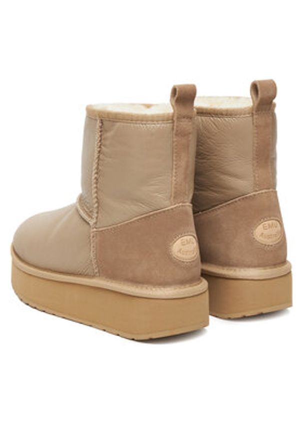 EMU Australia Śniegowce Stinger Mini Flatform Leather W13189 Beżowy. Kolor: beżowy. Materiał: skóra