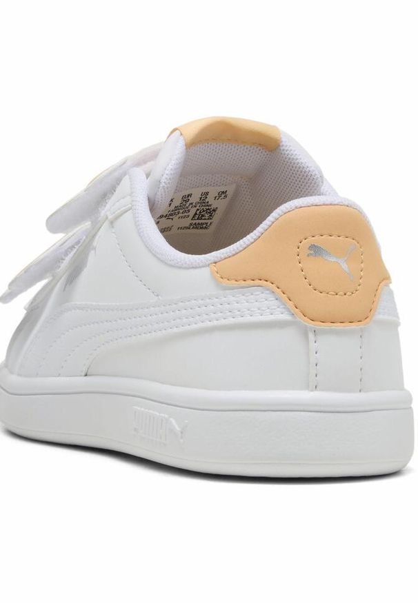 Puma - Sneakersy dziecięce PUMA Smash 3.0 Butterfly PUMA White Almost Apricot Orange. Kolor: biały, pomarańczowy, żółty, wielokolorowy