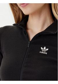 Adidas - adidas Bluza Essentials Ribbed JD5905 Czarny Slim Fit. Kolor: czarny. Materiał: wiskoza