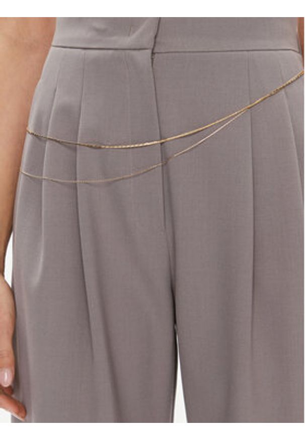 Marella Spodnie materiałowe Fante 2331360636200 Szary Relaxed Fit. Kolor: szary. Materiał: materiał, syntetyk