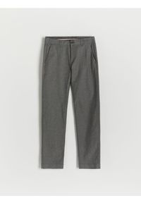Reserved - Spodnie chino slim fit - szary. Kolor: szary. Materiał: tkanina, włókno, bawełna #1