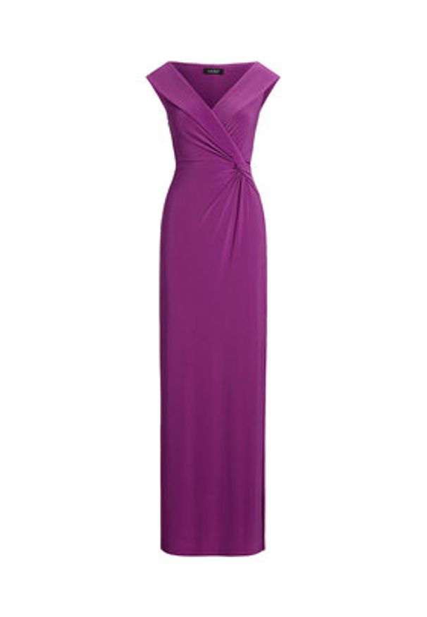 Lauren Ralph Lauren - LAUREN RALPH LAUREN Sukienka wieczorowa 253863940025 Fioletowy Slim Fit. Kolor: fioletowy. Materiał: syntetyk. Styl: wizytowy