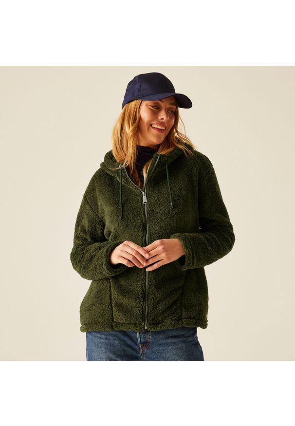 Regatta - Polar damski rozsuwany Orielle. Kolekcja: plus size. Kolor: zielony. Materiał: polar