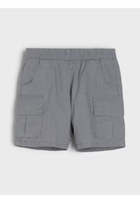 Sinsay - Szorty jeansowe cargo - szary. Kolor: szary. Materiał: jeans
