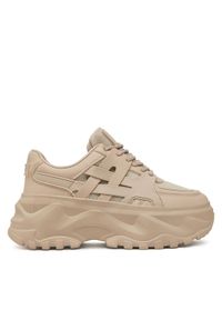 DeeZee Sneakersy AM25237 Beżowy. Kolor: beżowy. Materiał: skóra