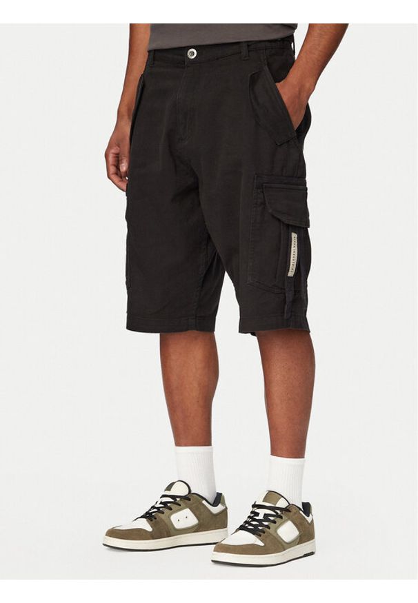 Alpha Industries Szorty materiałowe 266256 Czarny Regular Fit. Kolor: czarny. Materiał: bawełna