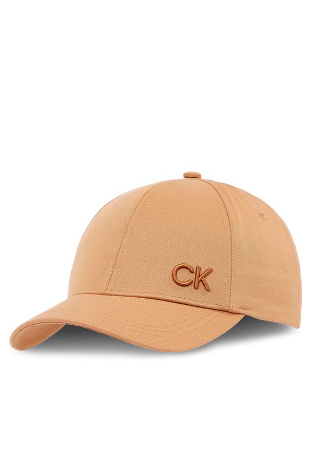 Calvin Klein Czapka z daszkiem K60K612000 Beżowy. Kolor: beżowy. Materiał: materiał, bawełna