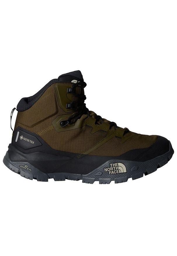 Buty męskie The North Face Offtrail Gore-Tex 0A8AET7R81 - zielone. Kolor: zielony. Materiał: guma, tkanina. Szerokość cholewki: normalna. Technologia: Gore-Tex. Sport: bieganie