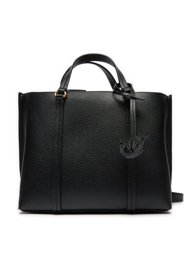 Pinko Torebka Carrie Shopper Classic PE 24 PLTT 102833 A1LF Czarny. Kolor: czarny. Materiał: skórzane