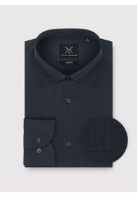 Pako Lorente - PAKO LORENTE – Bawełniana koszula męska w kolorze ciemnoszarym. Kolor: szary. Materiał: bawełna. Długość rękawa: długi rękaw. Długość: długie. Wzór: gładki #10