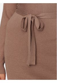 Vero Moda Sukienka dzianinowa 10269251 Brązowy Regular Fit. Kolor: brązowy. Materiał: syntetyk #3