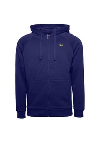 Bluza z kapturem Under Armour UA Rival Fleece FZ Hoodie, Mężczyźni. Typ kołnierza: kaptur. Kolor: niebieski. Materiał: materiał, bawełna