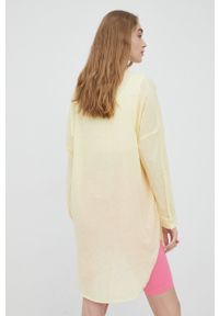 Vero Moda koszula bawełniana damska kolor żółty relaxed. Kolor: żółty. Materiał: bawełna. Długość rękawa: długi rękaw. Długość: długie #3