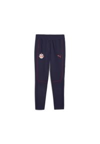 Puma - Męskie spodnie Casuals FC Red Bull Salzburg PUMA Navy Red Blue. Kolor: czerwony, niebieski, wielokolorowy. Materiał: materiał