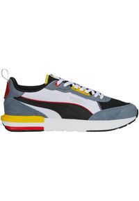 Buty do chodzenia męskie Puma R22. Zapięcie: sznurówki. Kolor: szary, czarny, wielokolorowy. Materiał: materiał, syntetyk, tkanina. Szerokość cholewki: normalna. Sport: turystyka piesza #1