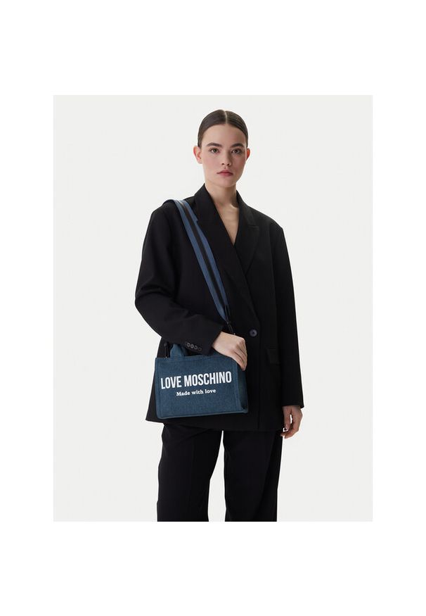 Love Moschino - Torebka LOVE MOSCHINO. Kolor: niebieski