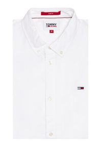 Tommy Jeans Koszula Oxford DM0DM09594 Biały Slim Fit. Kolor: biały. Materiał: bawełna