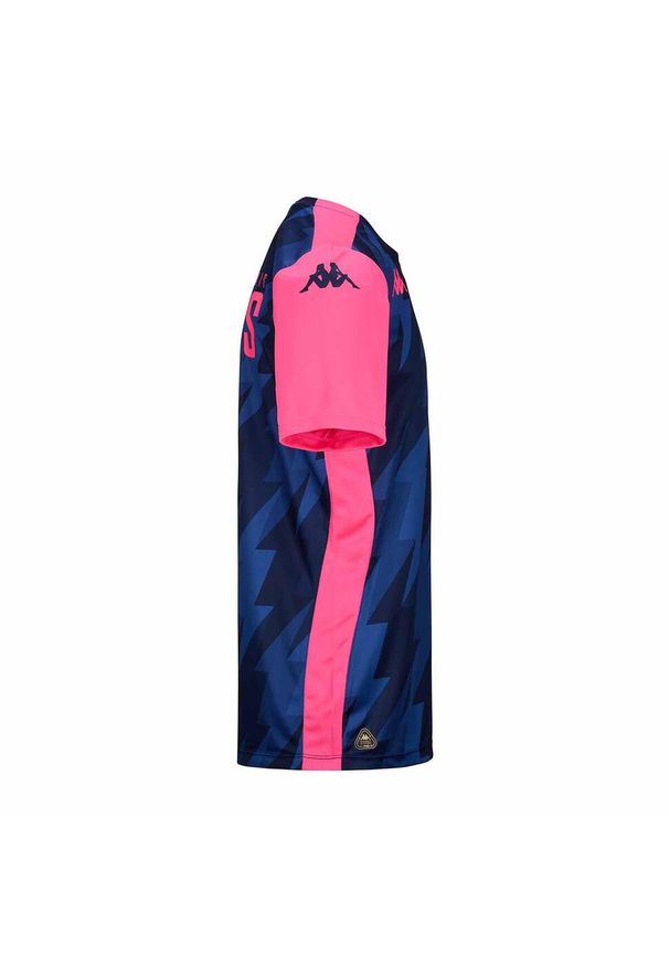 Kappa - Koszulka Stade Français Aboupre Pro 8 2024/25. Kolor: wielokolorowy, niebieski, różowy