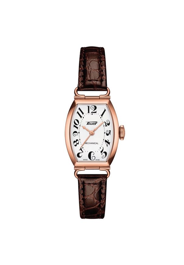 TISSOT PROMOCJA HERITAGE PORTO MECHANICAL SMALL LADY T128.161.36.012.00. Materiał: skóra. Styl: retro