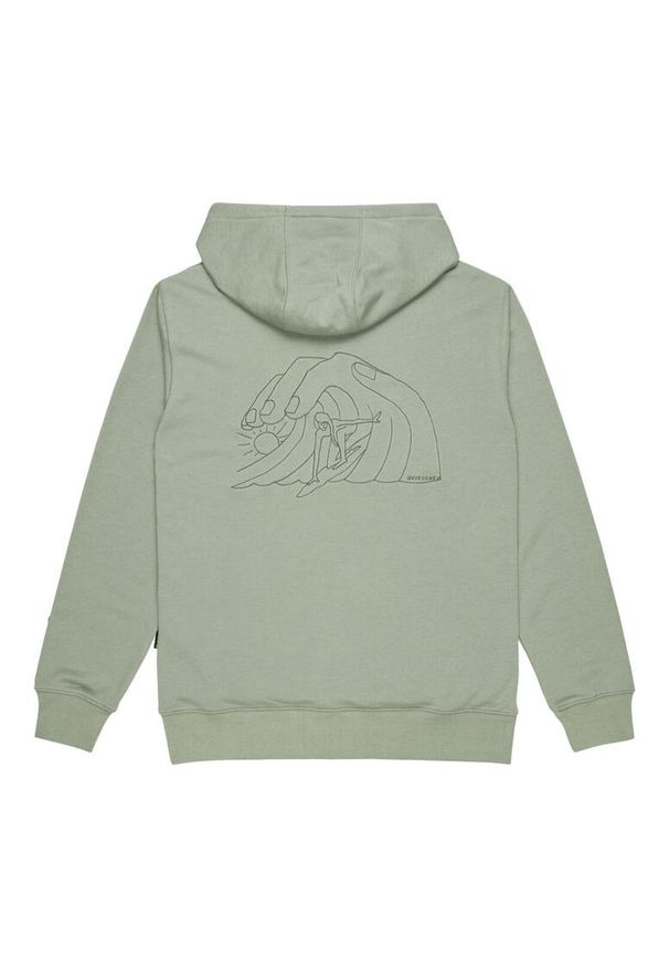 Quiksilver - Bluza z kapturem dla Mężczyzn GRAPHIC Zielony. Typ kołnierza: kaptur. Kolor: zielony. Materiał: materiał, poliester, bawełna. Długość rękawa: długi rękaw. Długość: długie