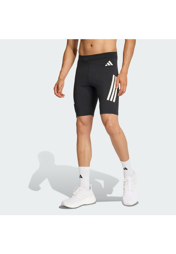 Adidas - Legginsy adi365 Iconic Running short Tight. Kolor: czarny. Technologia: ClimaCool (Adidas). Długość: krótkie. Sport: bieganie