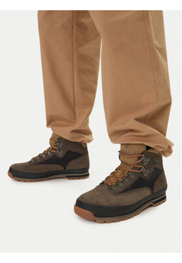 Timberland Trapery Euro Hiker TB0A2P27A2M1 Brązowy. Kolor: brązowy. Materiał: skóra, zamsz