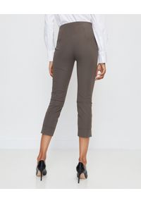 SEDUCTIVE - Brązowe spodnie modelujące. Kolor: brązowy. Materiał: materiał. Wzór: gładki. Styl: klasyczny #4