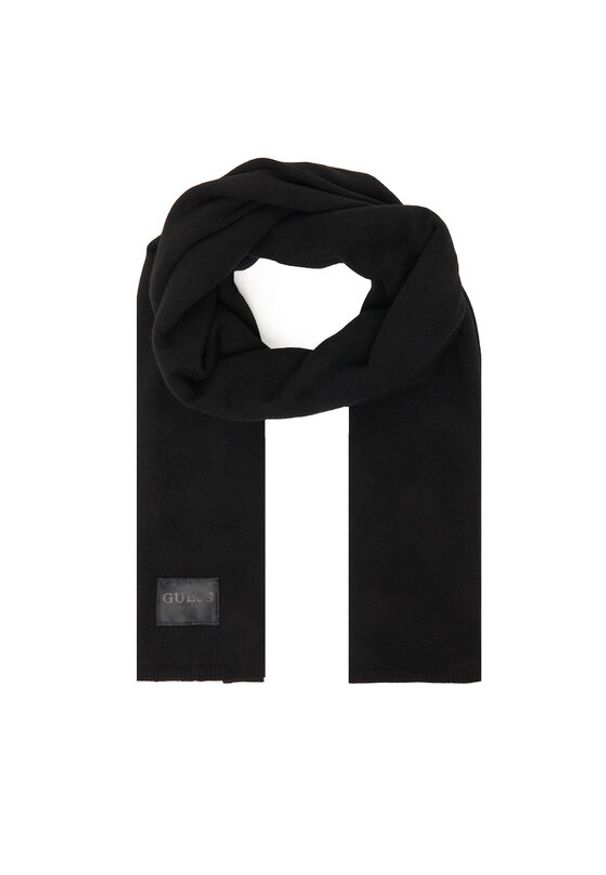 Guess Szalik AW5437 POL03 Czarny. Kolor: czarny. Materiał: materiał, wełna