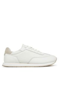 Calvin Klein Sneakersy Low Top Lace Up Tmbl Lth HM0HM01804 Biały. Kolor: biały. Materiał: skóra