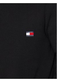 Tommy Jeans Golf Badge DM0DM19434 Czarny Slim Fit. Typ kołnierza: golf. Kolor: czarny. Materiał: syntetyk #4